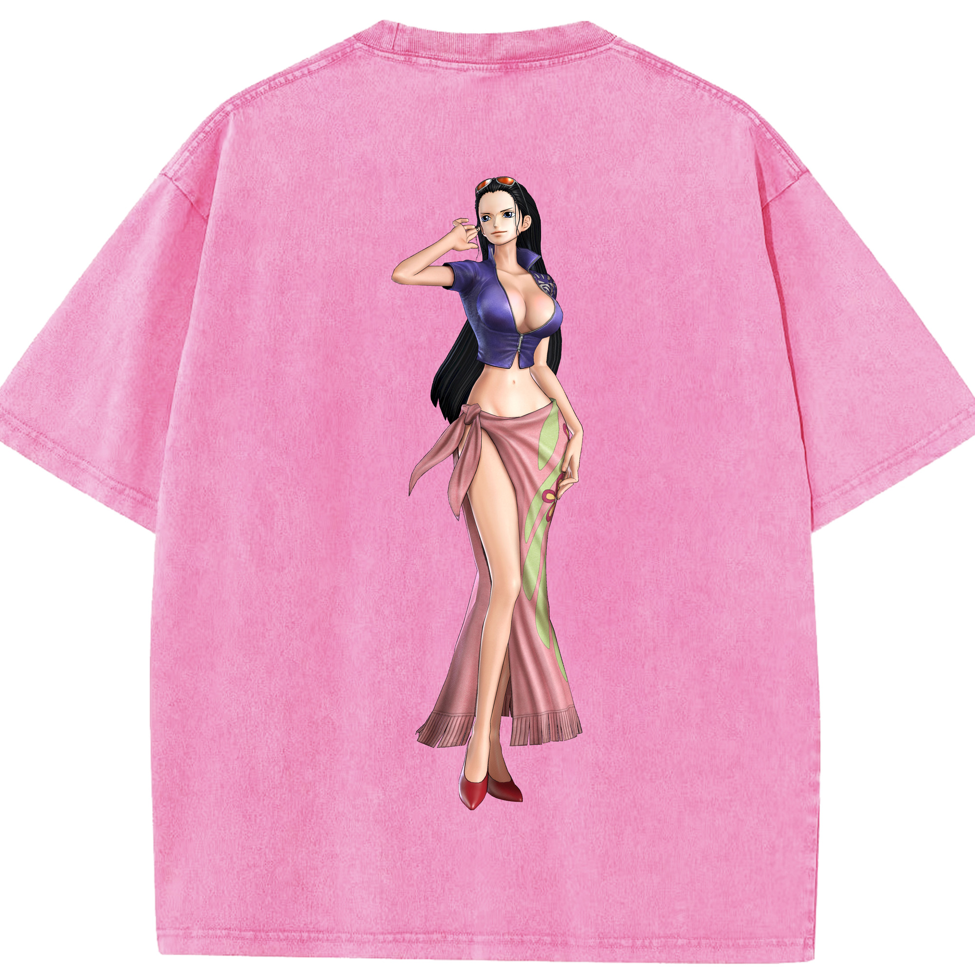 ワンピース ニコ・ロビン ONE PIECE Nico Robin 綿100% ヴィンテージ風 半袖Tシャツ（背面プリント）